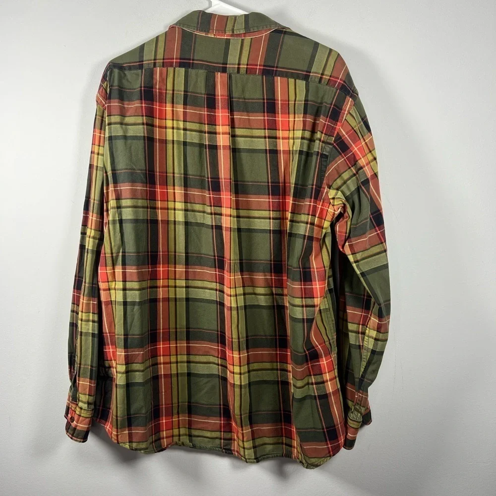 J. Crew Plaid Button Down Cotton Large